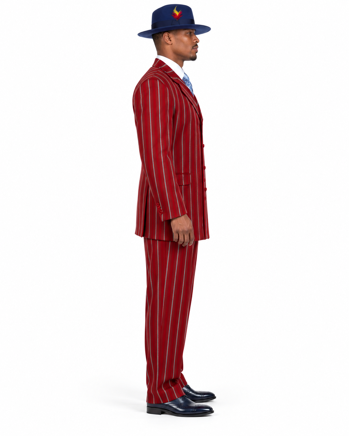 Red Zoot Suit 1920s Gangster Long Suit