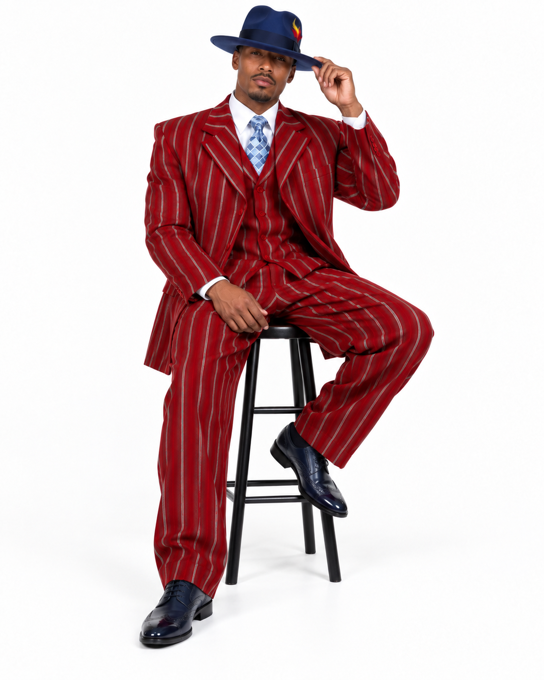 Red Zoot Suit 1920s Gangster Long Suit