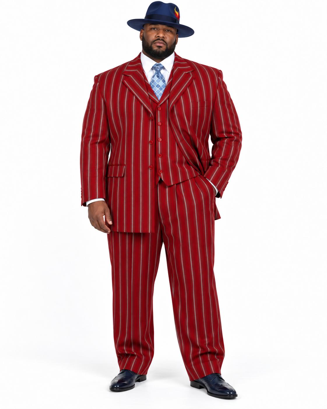 Red Zoot Suit 1920s Gangster Long Suit