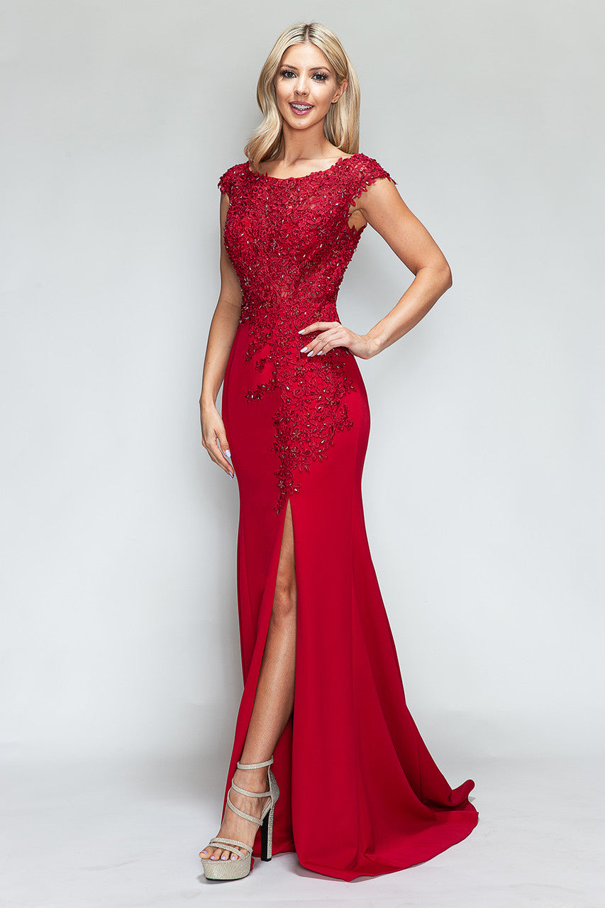 Womens Nude Color Dress Perfect For Formal and Prom | Evening Gown By 8343