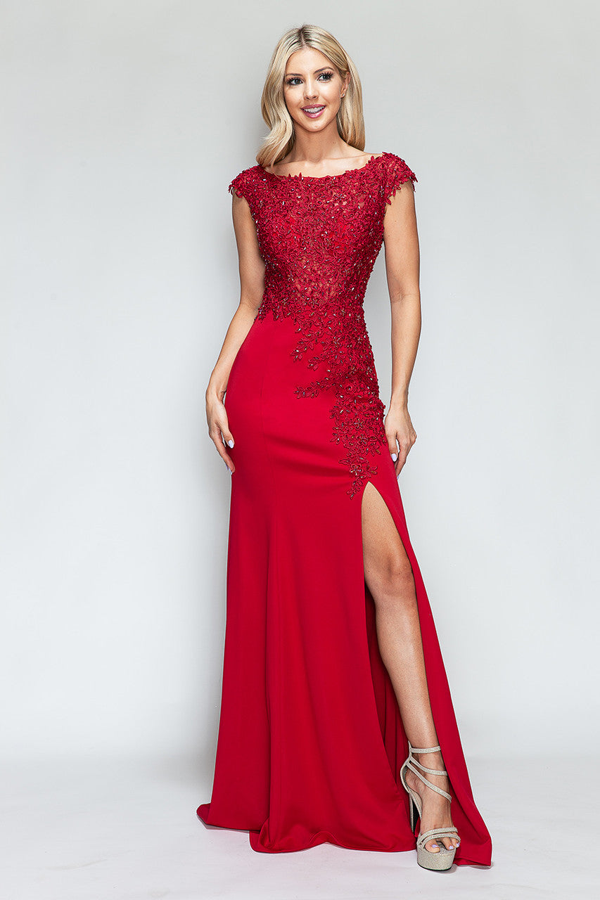 Womens Nude Color Dress Perfect For Formal and Prom | Evening Gown By 8343