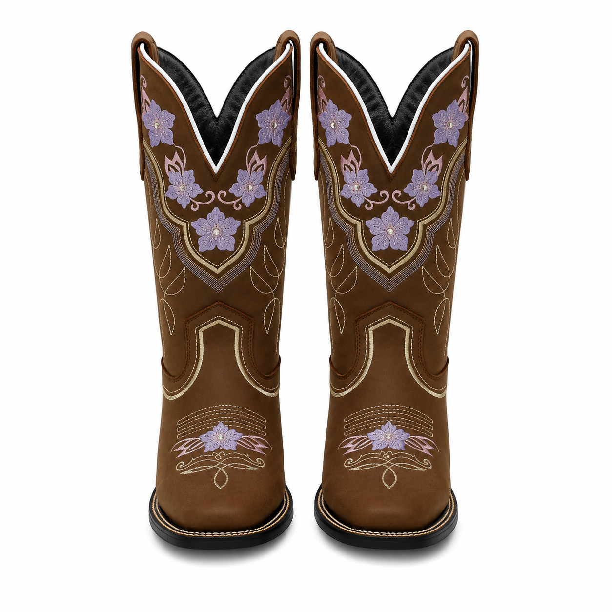 Botas de Cuero Rodeo Café para Mujer JB-JAZMIN