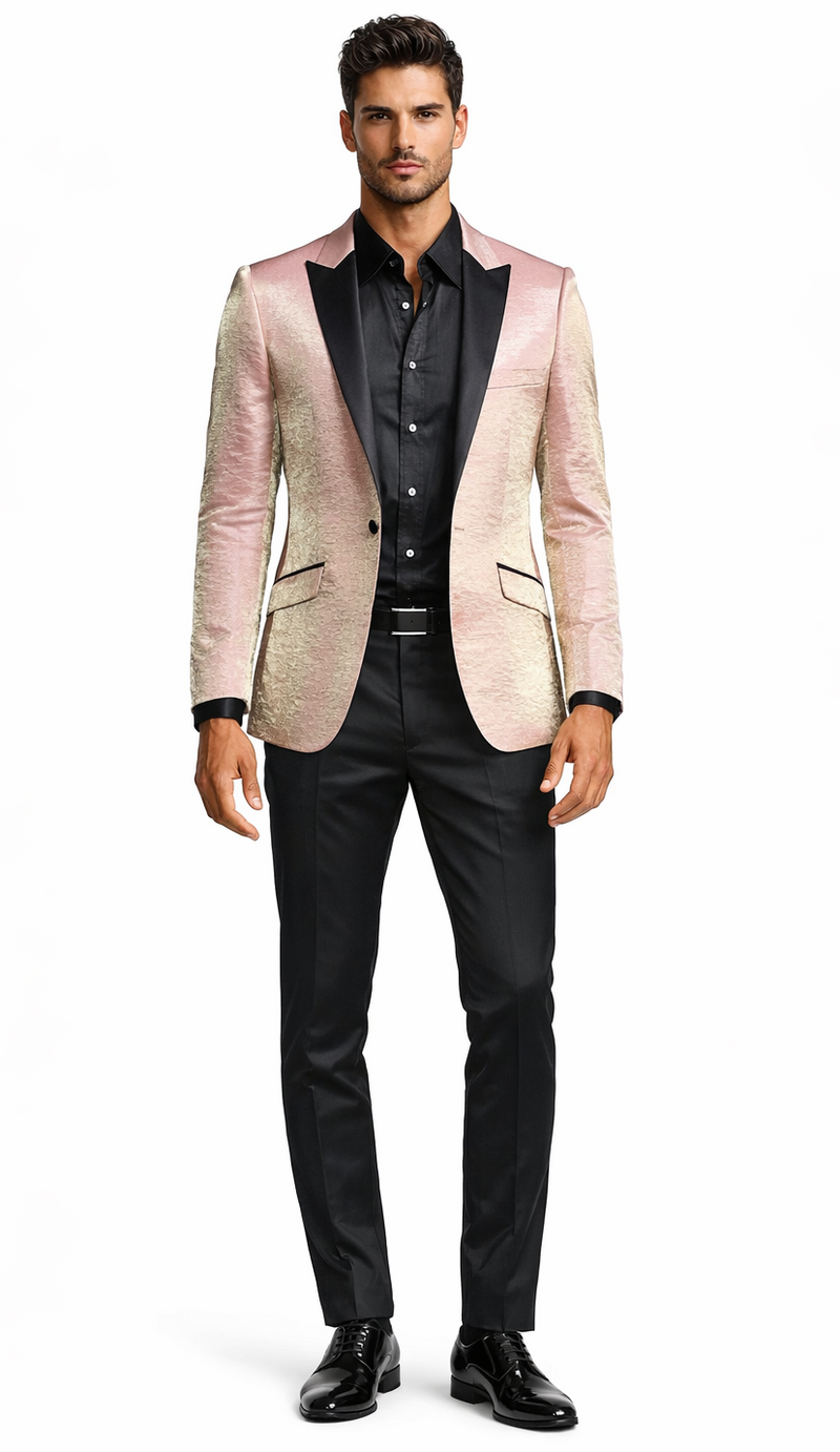 slim fit dress slacks Bazel Blazer Dress ~ Rose Gold – Chic Streets