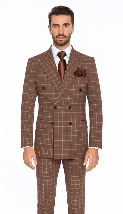 Rossi Man ARTHUR RM2317 Double-Breasted Suit – Men’s Formalwear