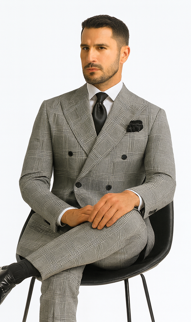 Rossi Man ARTHUR RM2318 Double-Breasted Suit – Modern Formalwear