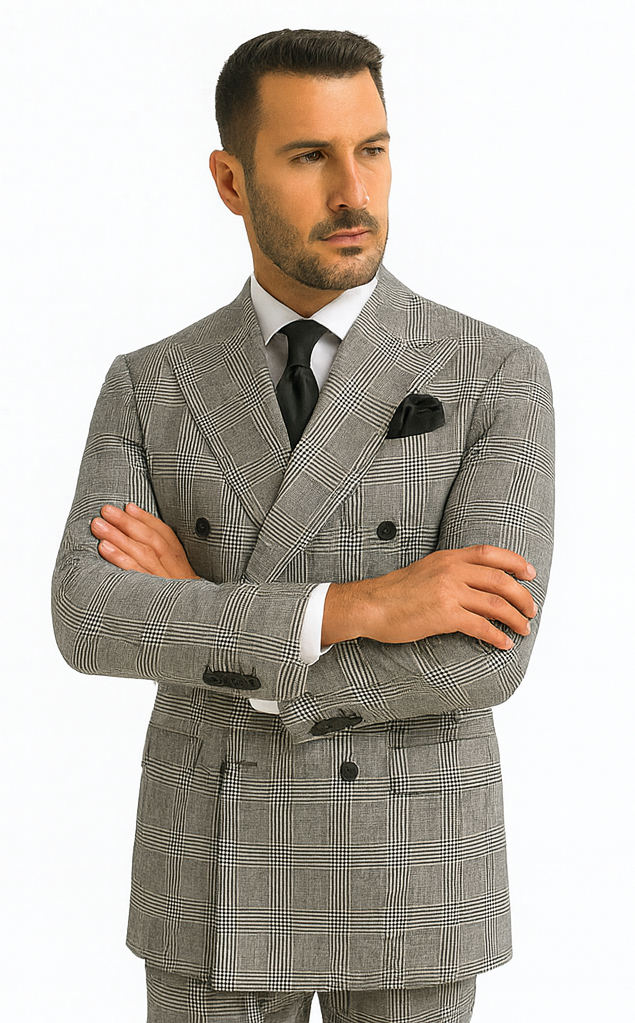 Rossi Man ARTHUR RM2318 Double-Breasted Suit – Modern Formalwear