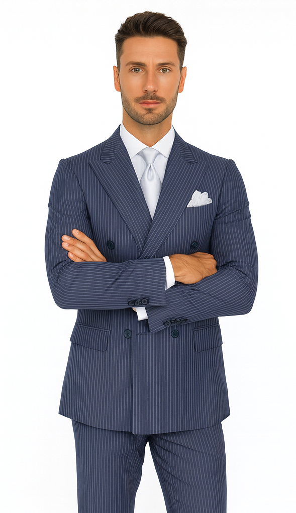 Rossi Man ARTHUR RM2319 Double-Breasted Suit – Men’s Formalwear