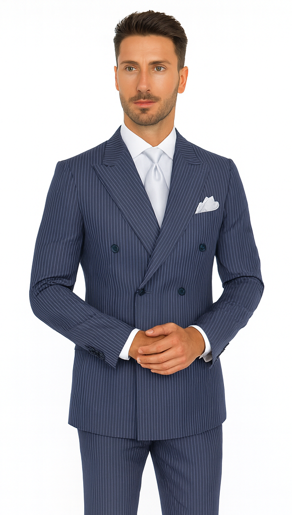Rossi Man ARTHUR RM2319 Double-Breasted Suit – Men’s Formalwear