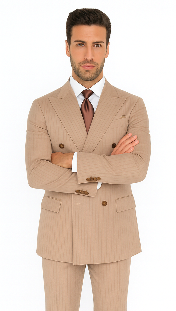 Rossi Man ARTHUR RM2320 Double-Breasted Suit – Men’s Formalwear