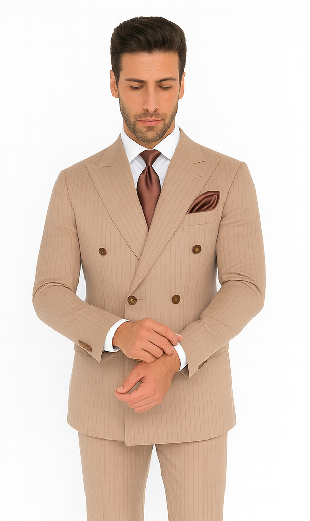 Rossi Man ARTHUR RM2320 Double-Breasted Suit – Men’s Formalwear