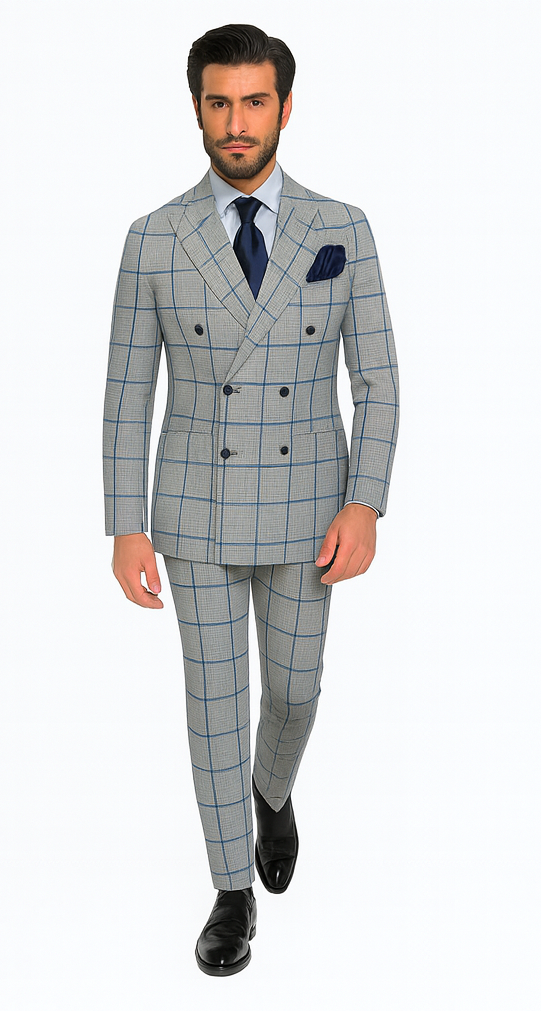 Rossi Man ARTHUR RM2322 Double-Breasted Suit – Classic Men’s Formal