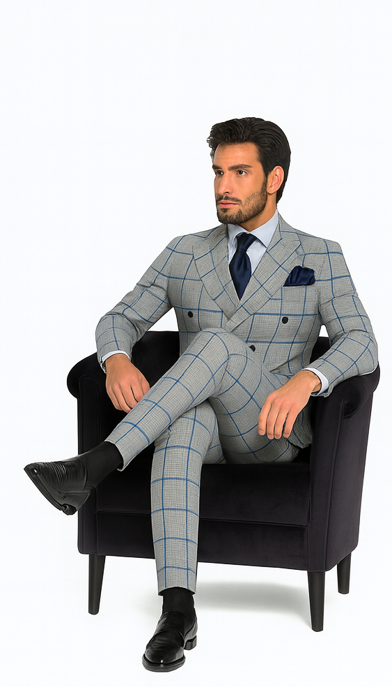 Rossi Man ARTHUR RM2322 Double-Breasted Suit – Classic Men’s Formal