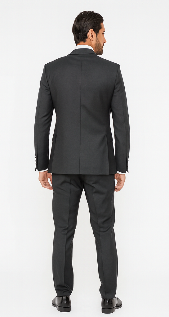 Rossi Man BOND RM1779 Slim Fit 3-Piece Black Suit – Men’s Formalwear