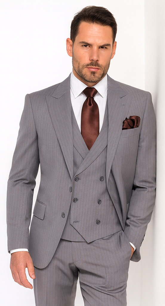 Rossi Man BOND RM1781 Slim Fit 3-Piece Suit – Modern Formalwear for Men