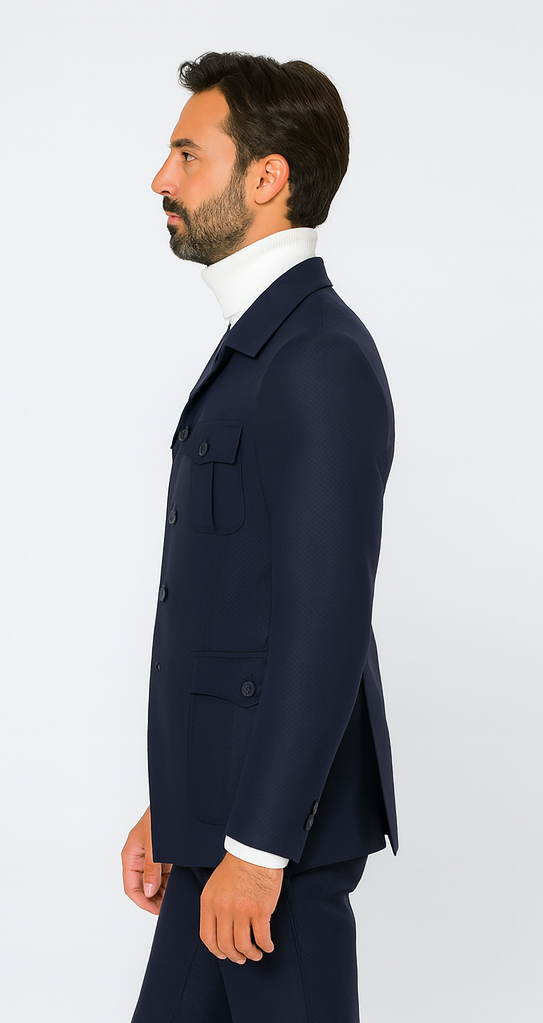 Rossi Man DUKE RM1768 Slim Fit 3-Piece Navy Suit – Modern Formalwear for Men