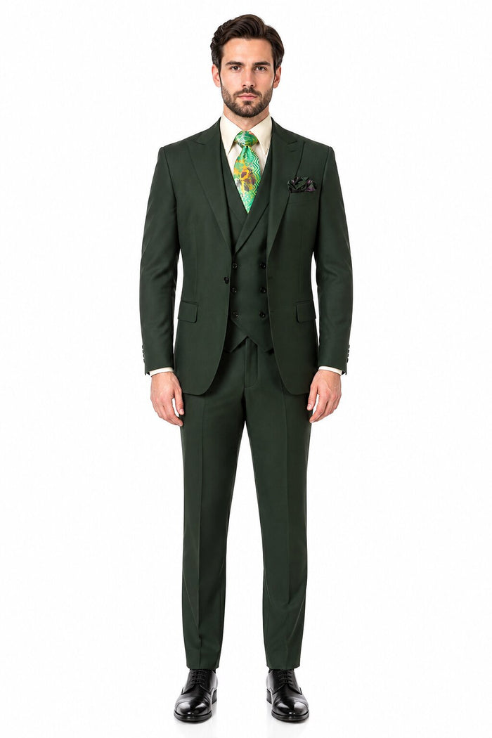 Rossi Man ELI RM117 Classic Men’s Hunter Green Suit
