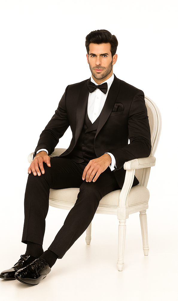 Rossi Man Ford RM1912 Black Slim Fit Suit – Modern Men’s Formalwear