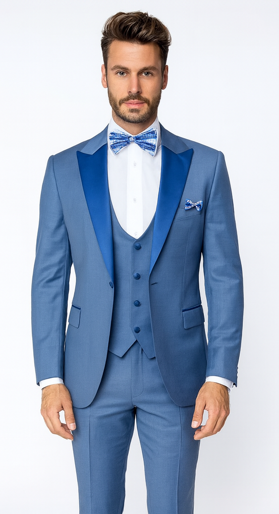 Rossi Man LEO RM1387 Elegant Slim Fit Tuxedo for Men – Formalwear for Special Occasions