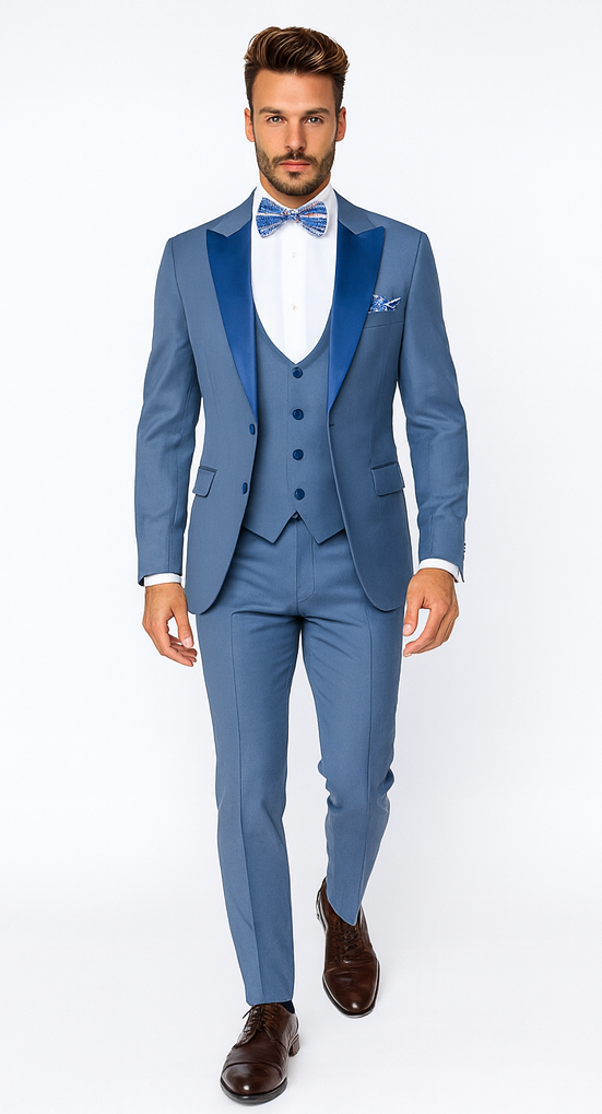 Rossi Man LEO RM1387 Elegant Slim Fit Tuxedo for Men – Formalwear for Special Occasions