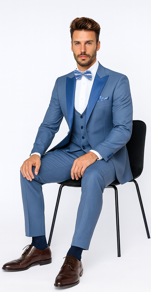 Rossi Man LEO RM1387 Elegant Slim Fit Tuxedo for Men – Formalwear for Special Occasions