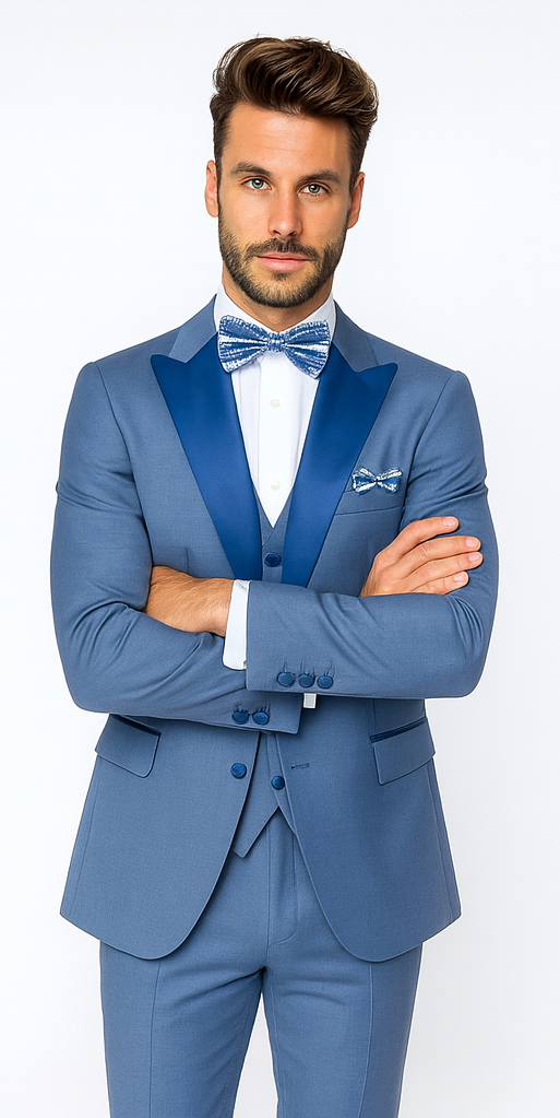Rossi Man LEO RM1387 Elegant Slim Fit Tuxedo for Men – Formalwear for Special Occasions
