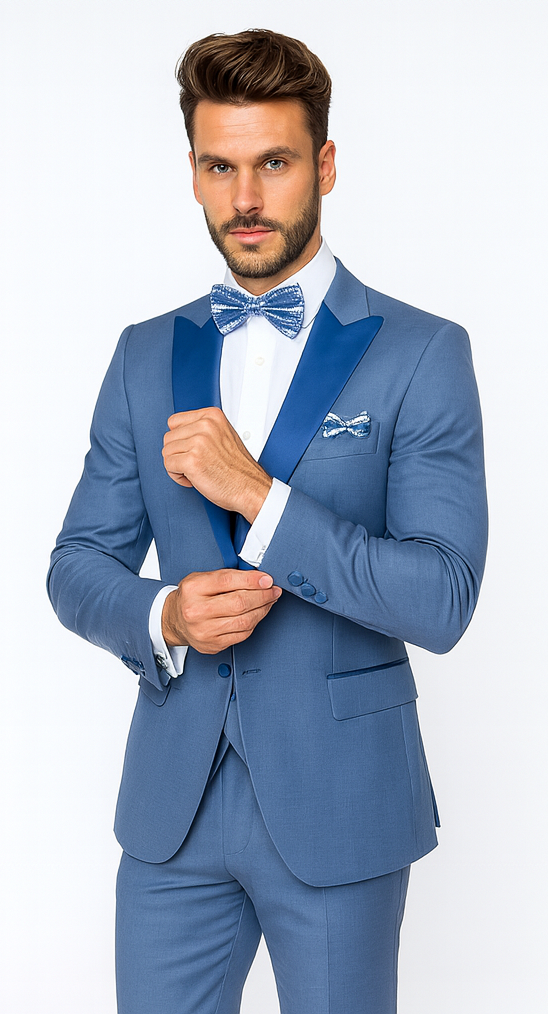 Rossi Man LEO RM1387 Elegant Slim Fit Tuxedo for Men – Formalwear for Special Occasions