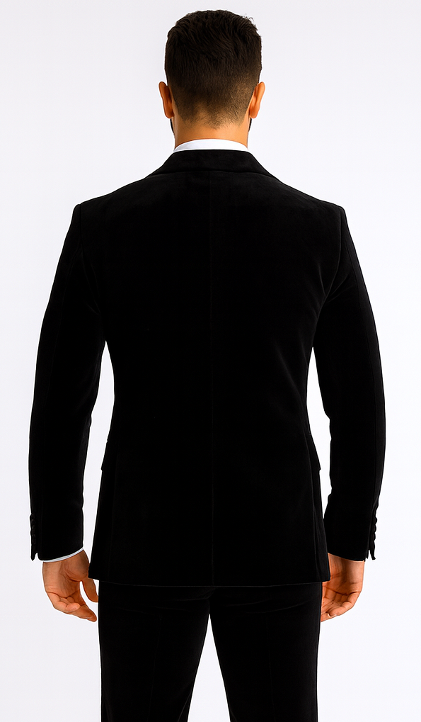 Rossi Man LEO RM1575 Black Suit – Men’s Modern Sleek Fit Formalwear
