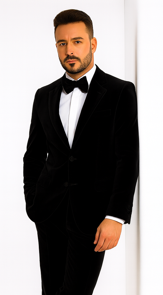 Rossi Man LEO RM1575 Black Suit – Men’s Modern Sleek Fit Formalwear