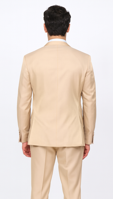 Rossi Man LEO RM1605 Men’s Slim Fit 3-Piece Gold Suit – Modern Formalwear for Special Events