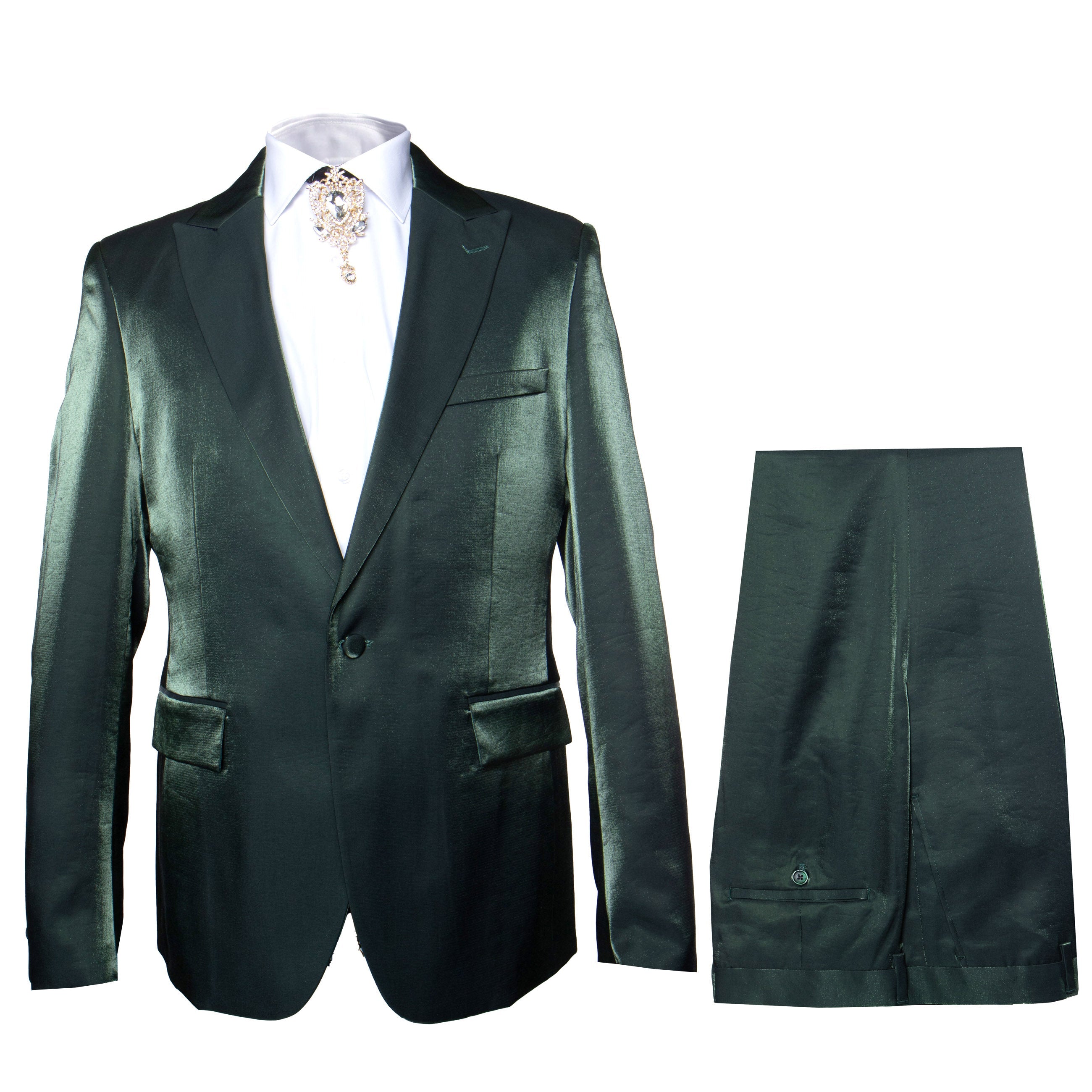 Rossi Man LEO RM1611 Men’s Slim Fit 3-Piece Suit – Modern Formalwear for Events