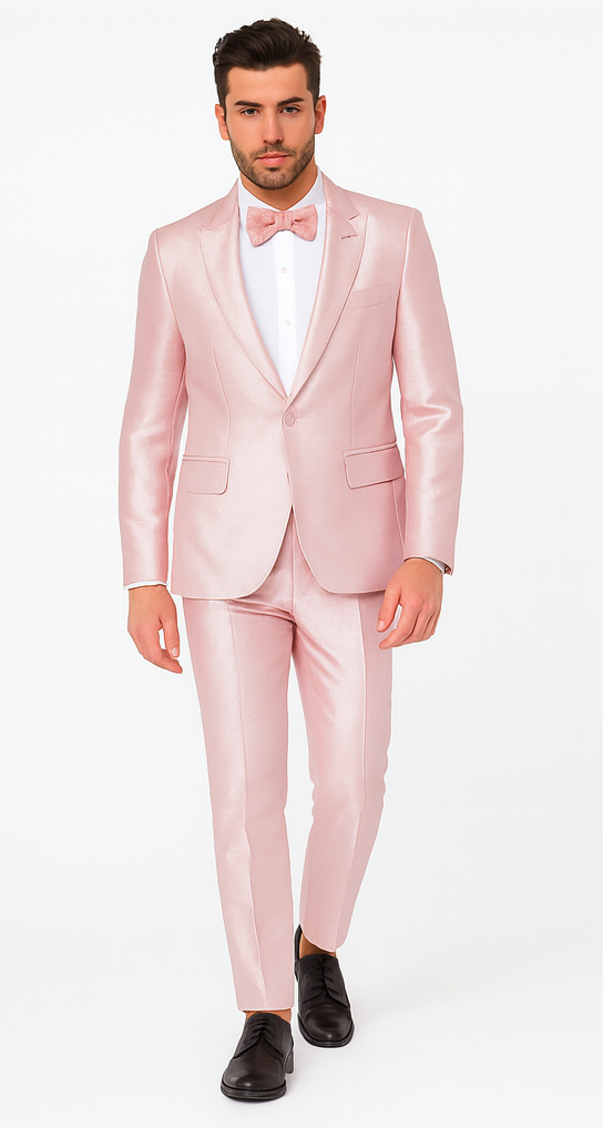 mens pink dress suit, Hot shawl Lapel 56 2 front pockets and two back pockets Rossi Man LEO RM1641 Mens