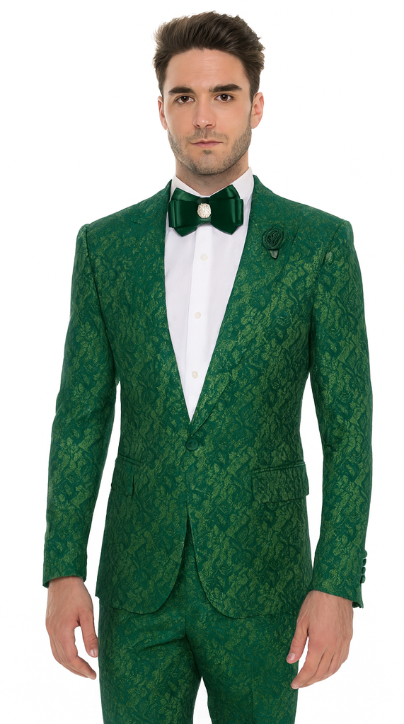 Rossi Man LEO RM1904 Modern Men’s Slim Fit Suit – Formalwear for Special Occasions