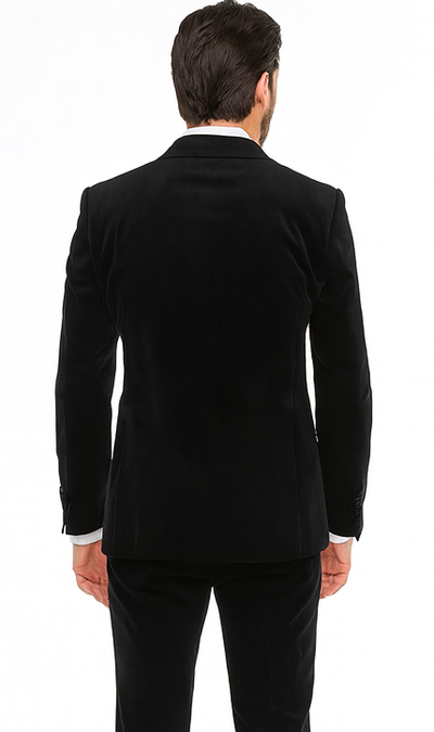 Rossi Man LEO RM1905 Men’s Slim Fit 3-Piece Black Designer Suit – Formalwear for Special Events