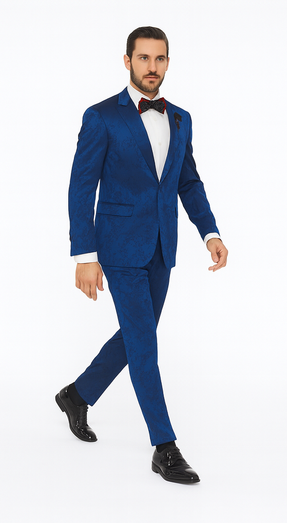 Rossi Man LEO RM1906 Men’s Slim Fit 2-Piece Suit – Modern Formalwear for Special Events
