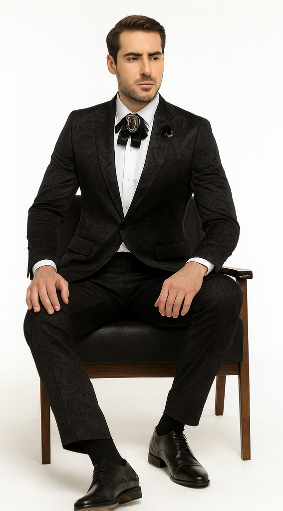 Rossi Man LEO RM1907 Men’s Slim Fit 2-Piece Suit – Modern Formalwear for Special Events