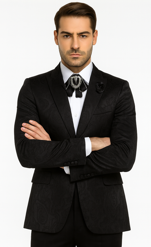 Rossi Man LEO RM1907 Men’s Slim Fit 2-Piece Suit – Modern Formalwear for Special Events