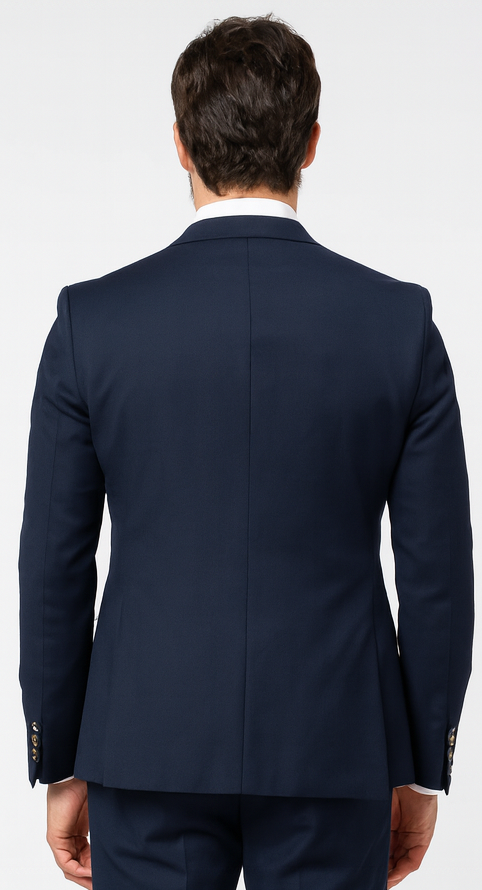 Rossi Man MAX RM1393 Navy Slim Fit 3-Piece Suit – Modern Men’s Formalwear
