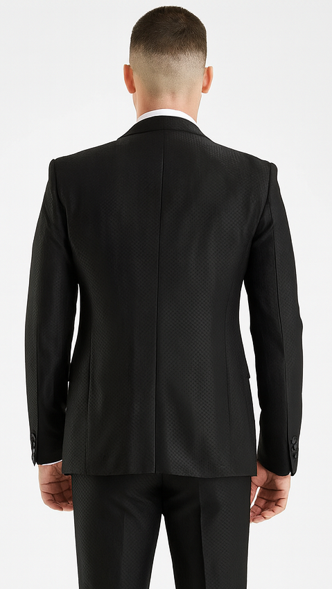 Rossi Man MAX RM1712 Black Slim Fit 3-Piece Suit – Stylish Men’s Formalwear