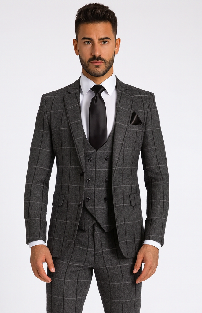 Rossi Man MAX RM1742 Brown Slim Fit Suit – Stylish Men’s Modern Formalwear