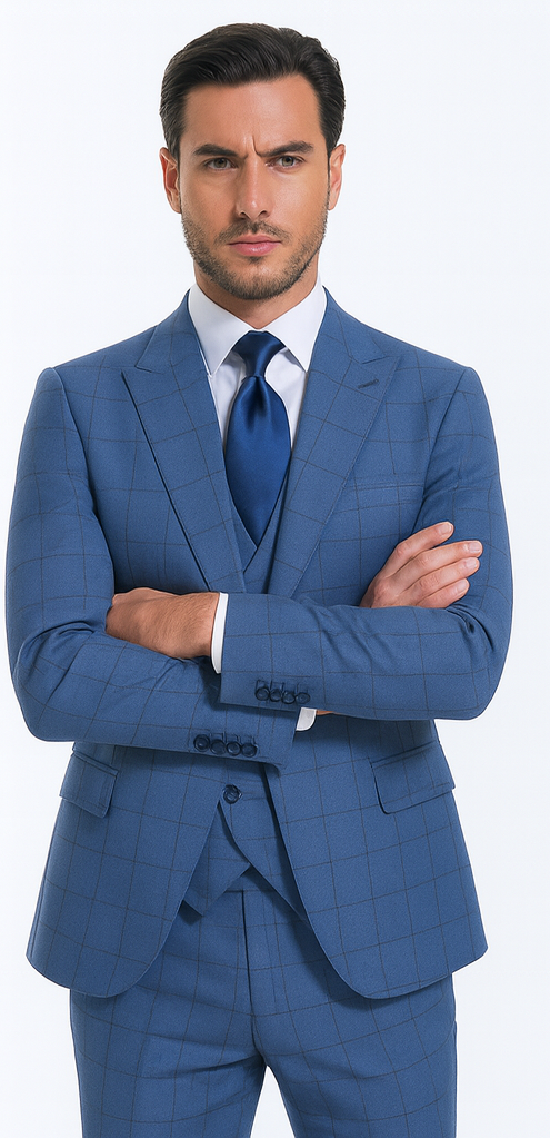 Rossi Man MAX RM1785 Slim Fit 3-Piece Suit – Modern Men’s Formalwear