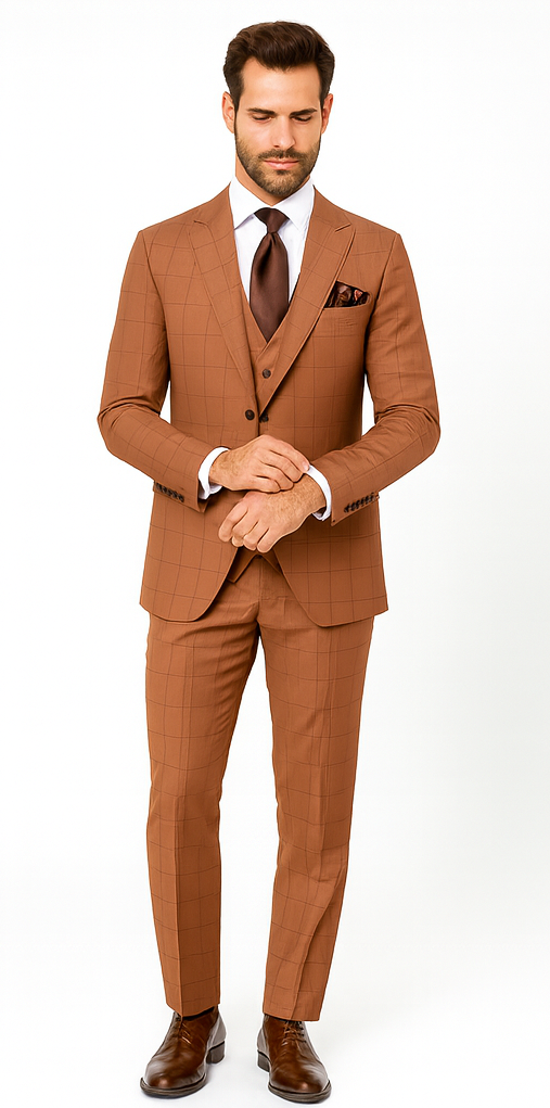 Rossi Man MAX RM1786 Slim Fit 3-Piece Suit – Men’s Formalwear