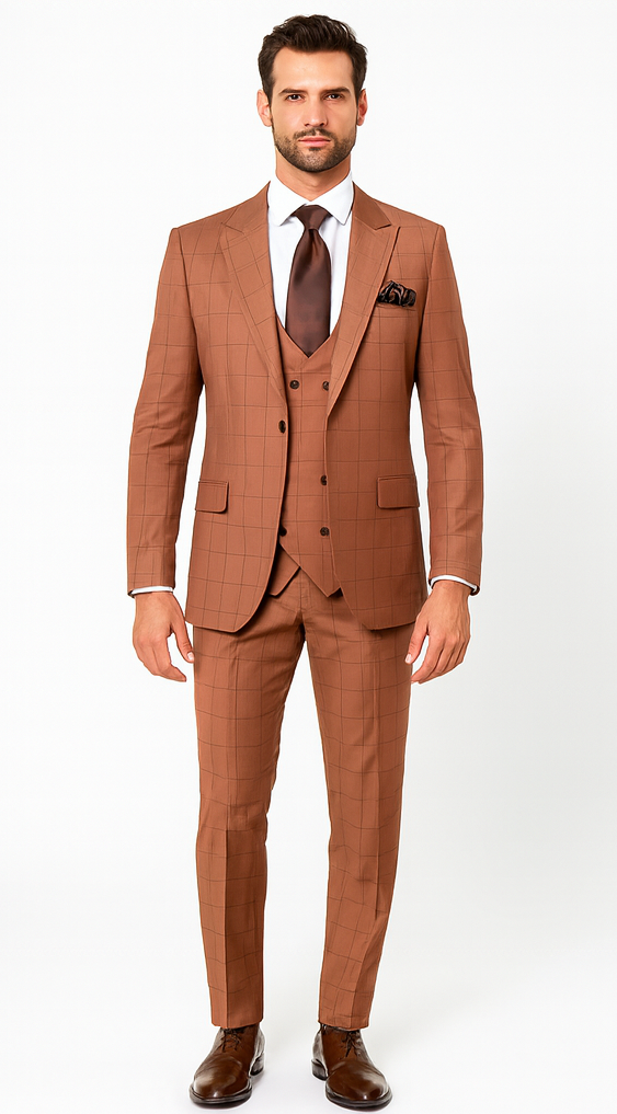 Rossi Man MAX RM1786 Slim Fit 3-Piece Suit – Men’s Formalwear