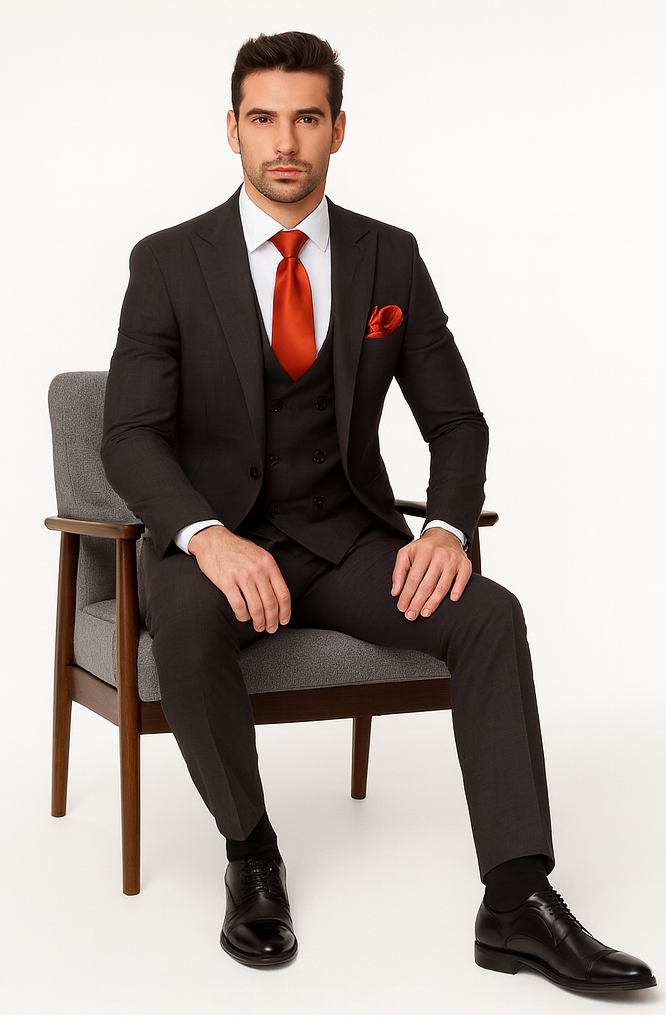 Rossi Man MAX RM1787 Slim Fit 3-Piece Suit – Men’s Formalwear