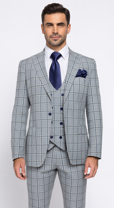 Rossi Man MAX RM1820 Slim Fit 3-Piece Suit – Men’s Formalwear
