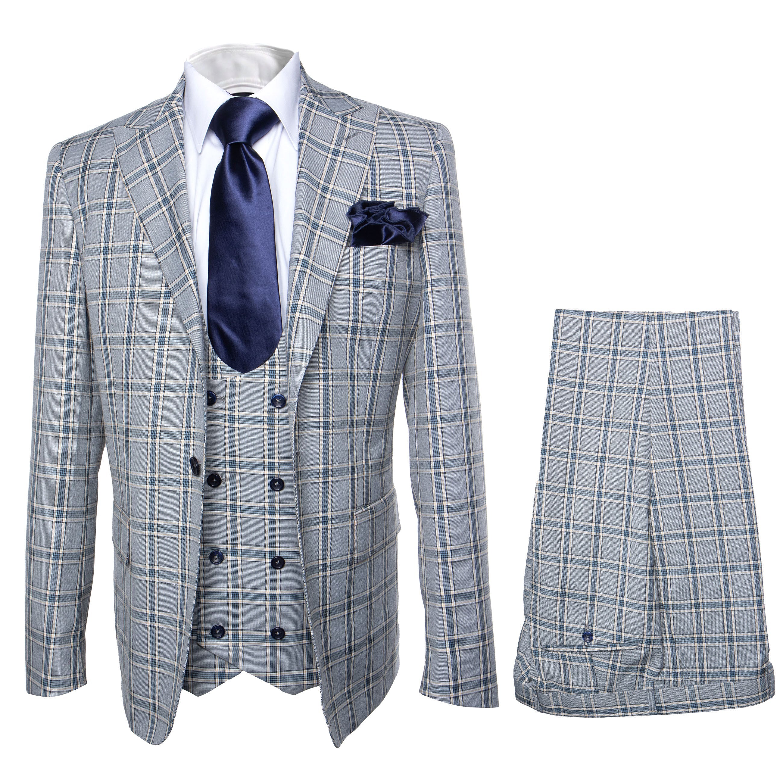 Rossi Man MAX RM1820 Slim Fit 3-Piece Suit – Men’s Formalwear