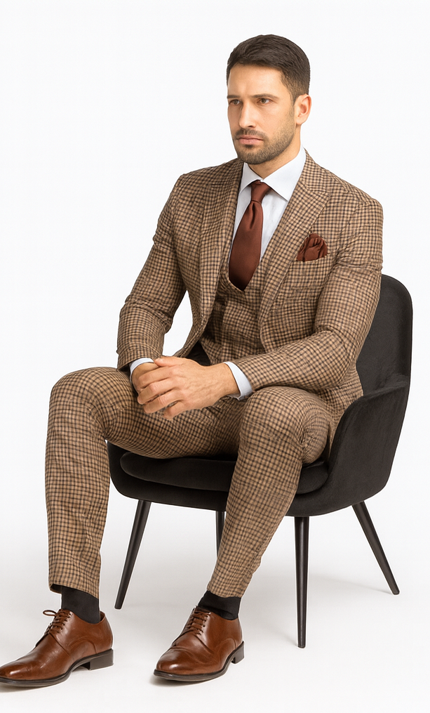 Rossi Man MAX RM1839 Slim Fit 3-Piece Suit – Men’s Formalwear