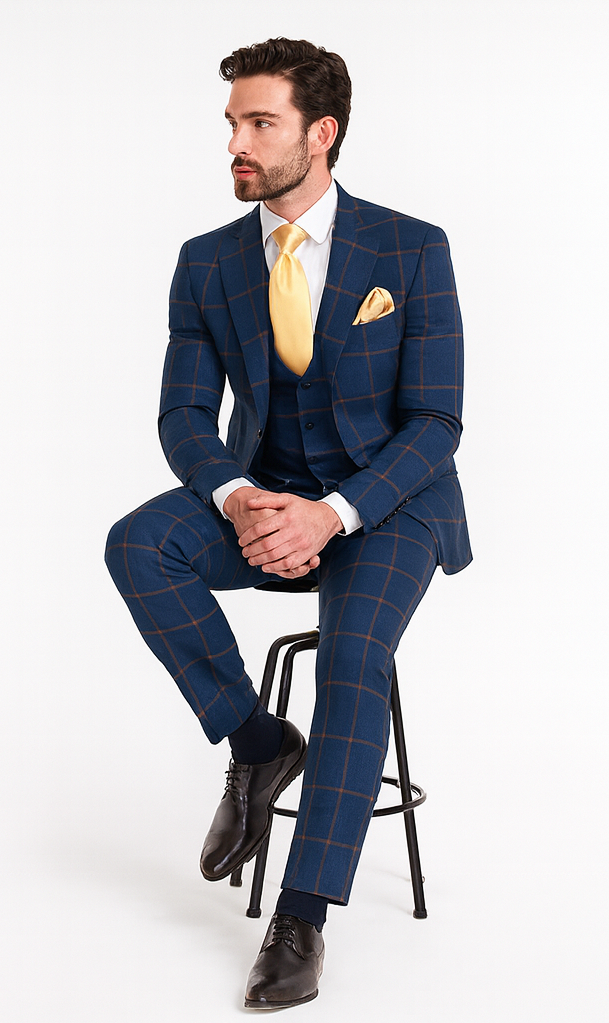 Rossi Man MAX RM1840 Slim Fit 3-Piece Suit – Modern Men’s Formalwear