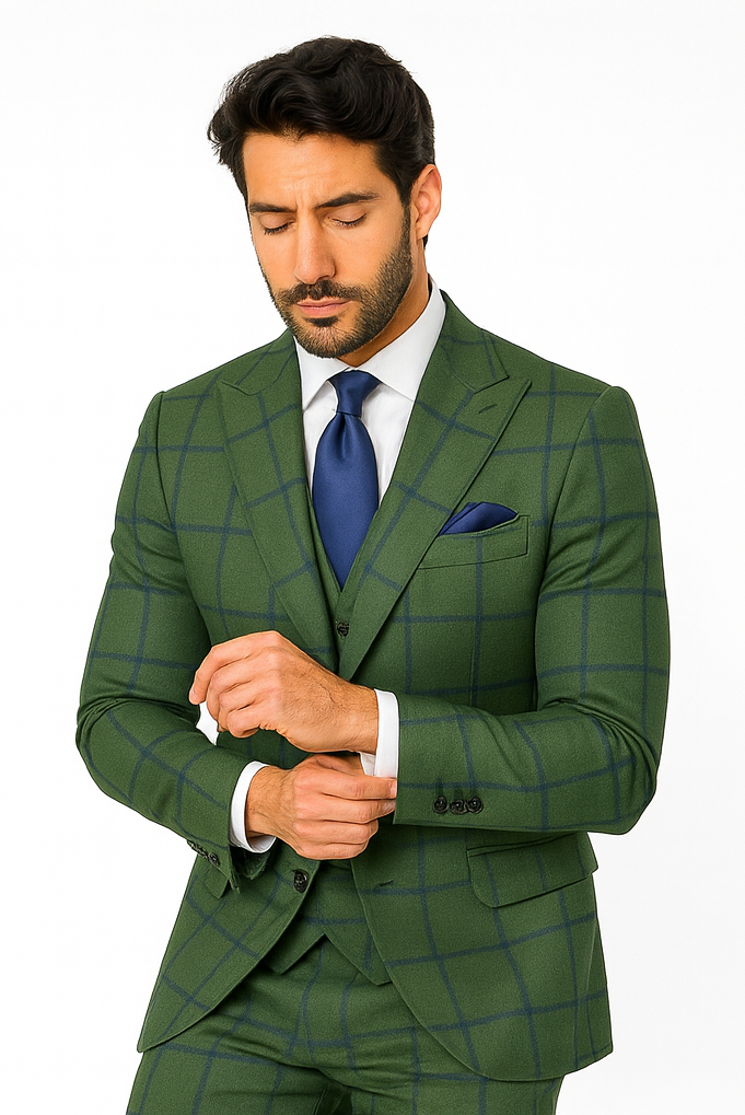 Rossi Man MAX RM1841 Slim Fit 3-Piece Suit – Men’s Formalwear