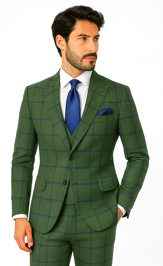 Rossi Man MAX RM1841 Slim Fit 3-Piece Suit – Men’s Formalwear