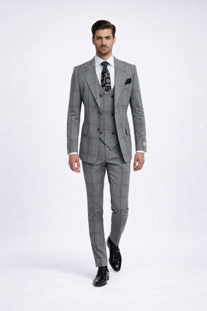Rossi Man Men’s Dress Suit | Classic Rossiman Formalwear for Timeless Style – Italian Tailored Slim Fit Suit